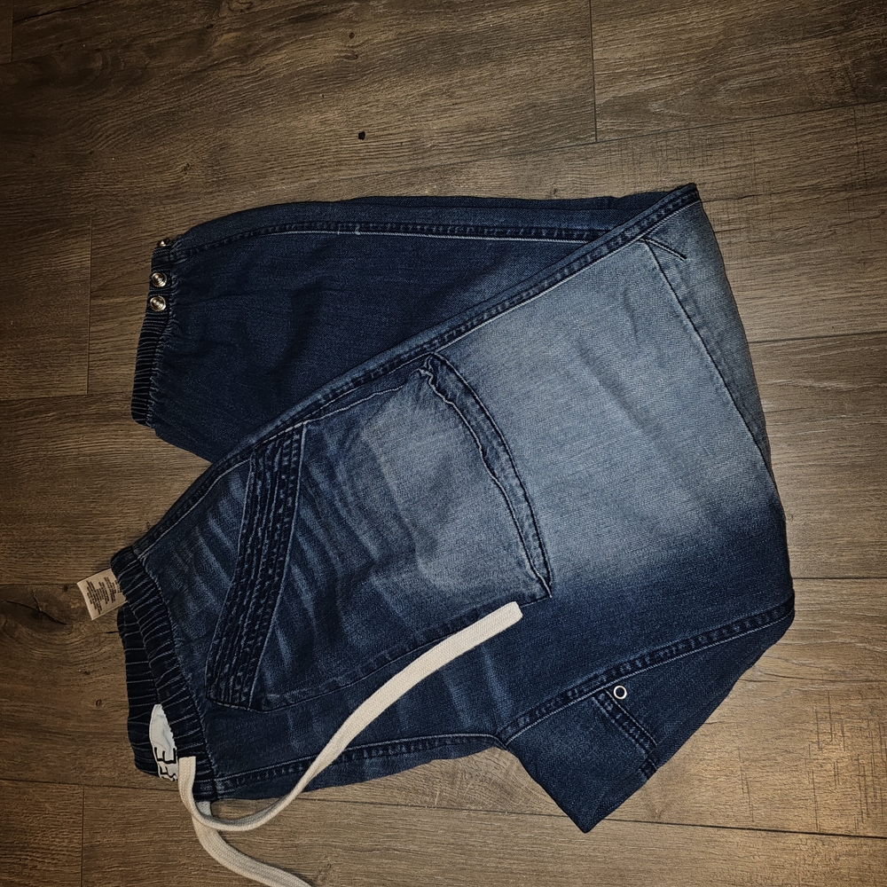 Blue Denim Jogger Pants